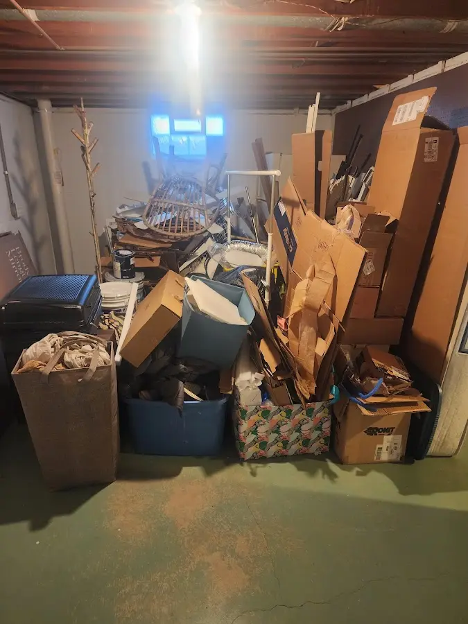 Roll-off dumpster container at job site for 15 Yard Dumpster Rental in North Decatur